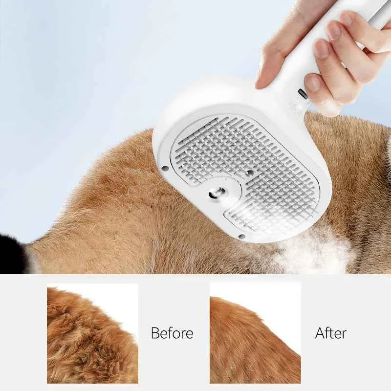 Peigne chauffant professionnel pour animaux ROJECO - Brosse droite électrique pour le soin des poils et massage des chats - Elegance_empire-shop