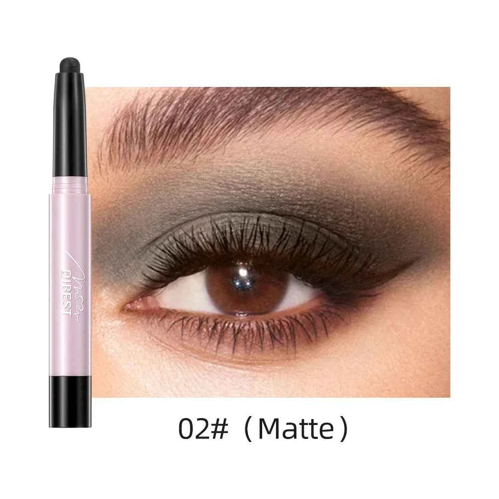 12 Colors Highlighter Eyeshadow Pencil Waterproof Glitter Matte Nude Eye Shadow Makeup Pigment Cosmetics White Eyeliner Pen