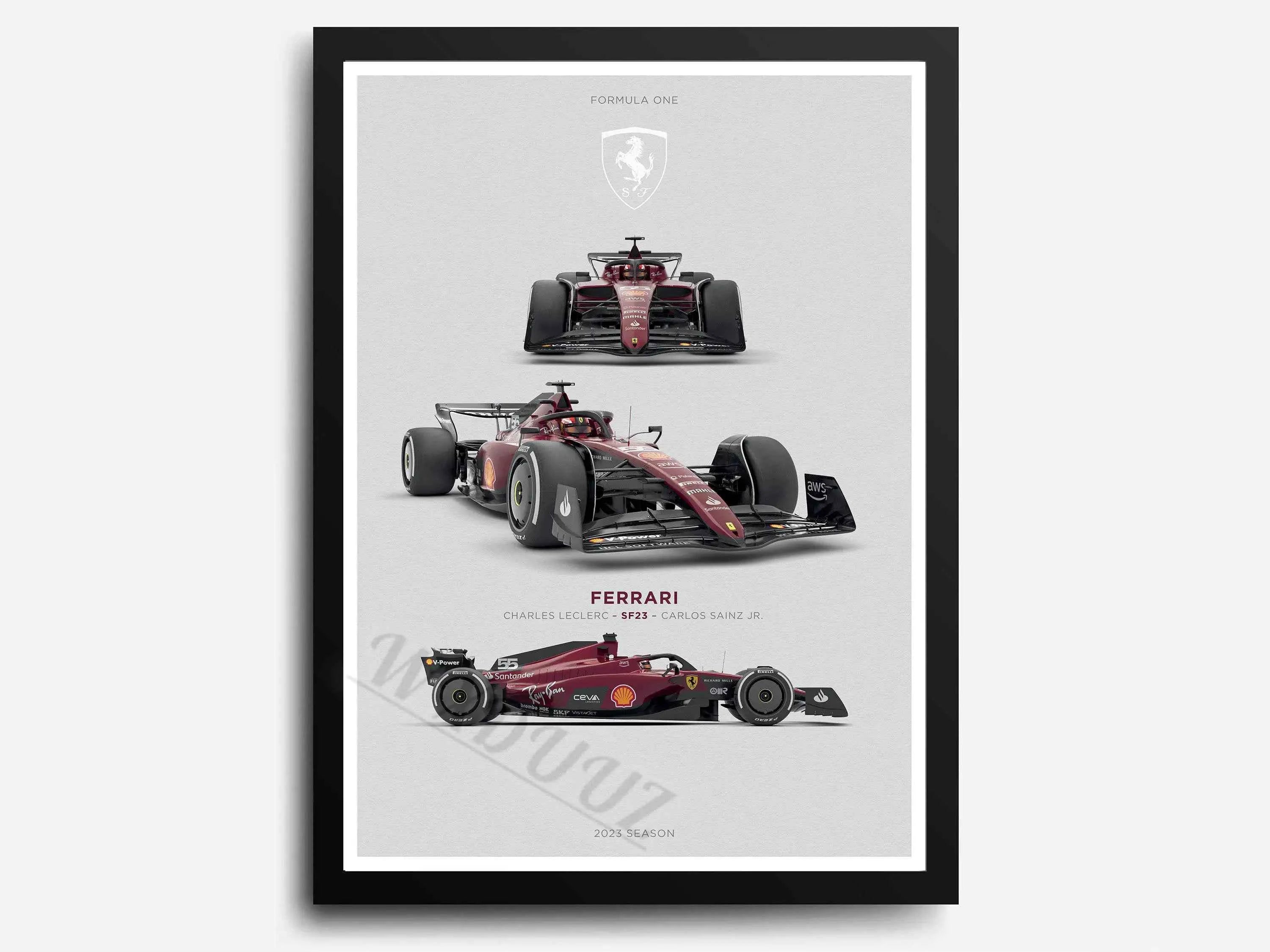 2023 Season Retro Formula 1 80S Car F1 Racing Team Print Posters Canvas Painting Wall Art Pictures For Living Room Home Decor