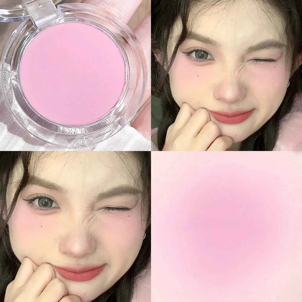 HISYI monochrome blush whitening matte cosmetics vitality girl nude makeup natural smudge monochrome blush plate