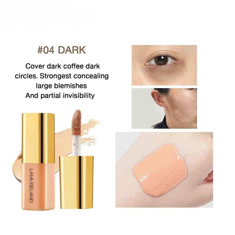 Bright White Moisturizing Liquid Concealer Oil Control Full Coverage Pores Dark Circles Foundation Cream Facial Makeup Cosmetics