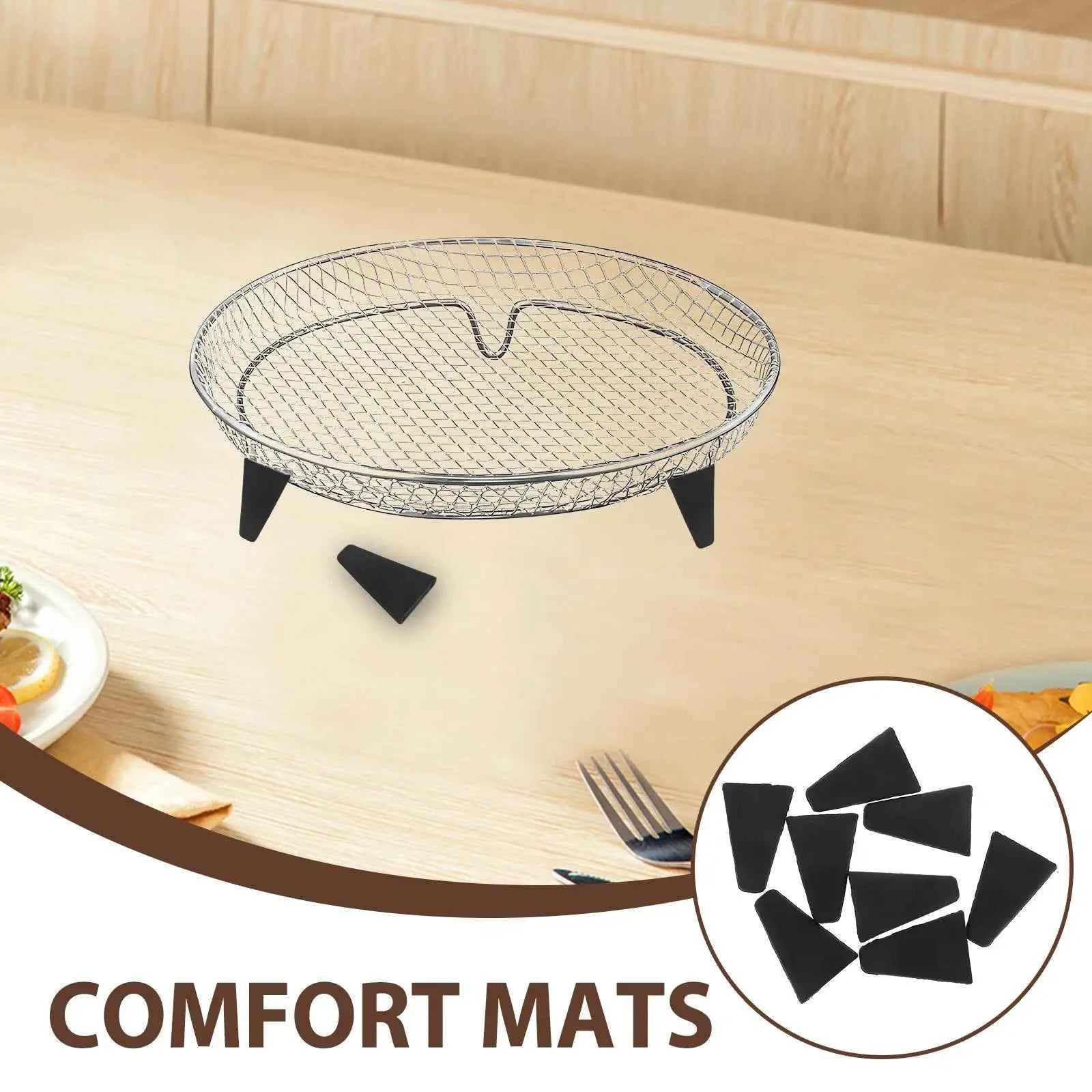 8pcs Silicone Air Fryer Rack Feet Sleeves Dishwasher Safe Stable Dehydrator Feet Sleeves Press Cooker Rack Feet Pads Fryer Rack