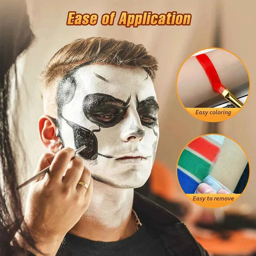 30G Water Solubility Monochromatic Body Paint Black And White Makeup Face Paint Halloween Party Waterproof Makeup Body Painting