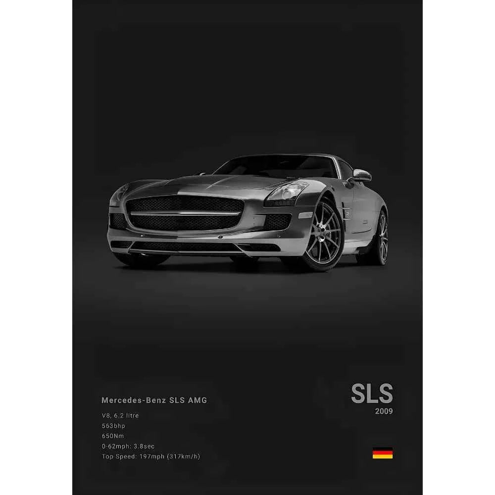 Cool M-MerCEdes-B-BeNZz-AMG GT G C63 300 500SL EVO A45 SLS R Poster Home Living Room Wall Art Garage Room Decor
