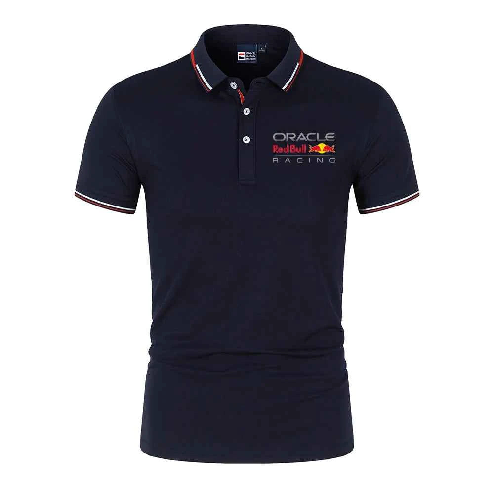 Red Bull Racing Team Men Polo Shirt Summer Short Sleeve Male Oversized Polos T-shirt 2025 New Fashion Men's Clothes Tops
