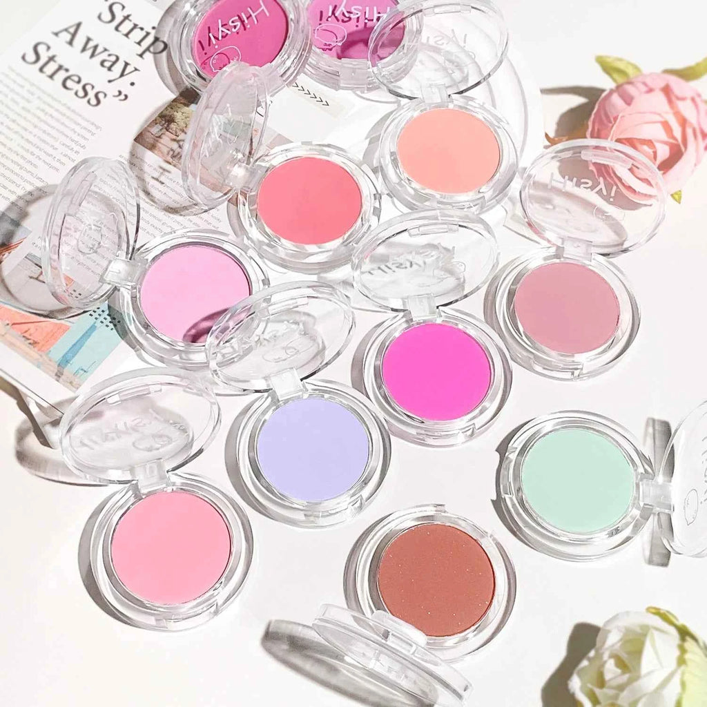 HISYI monochrome blush whitening matte cosmetics vitality girl nude makeup natural smudge monochrome blush plate