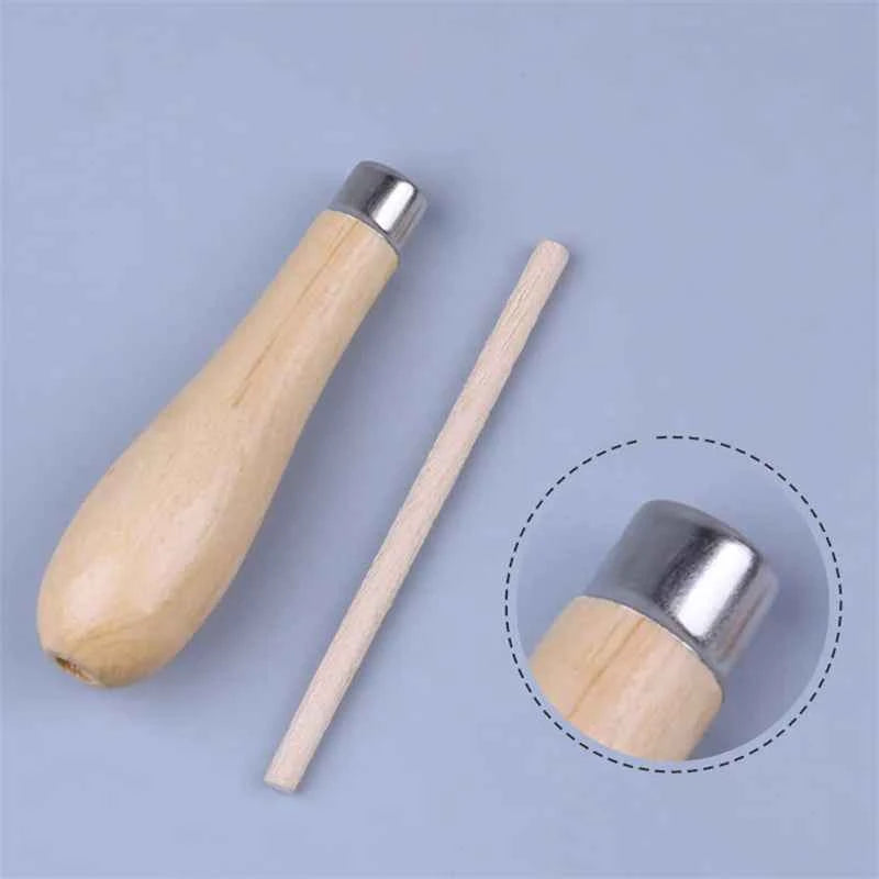 Lino Block Cutting Rubber Stamp Carving Tools With 5 Blade Wood Handle Printmaking Carving Tools Set