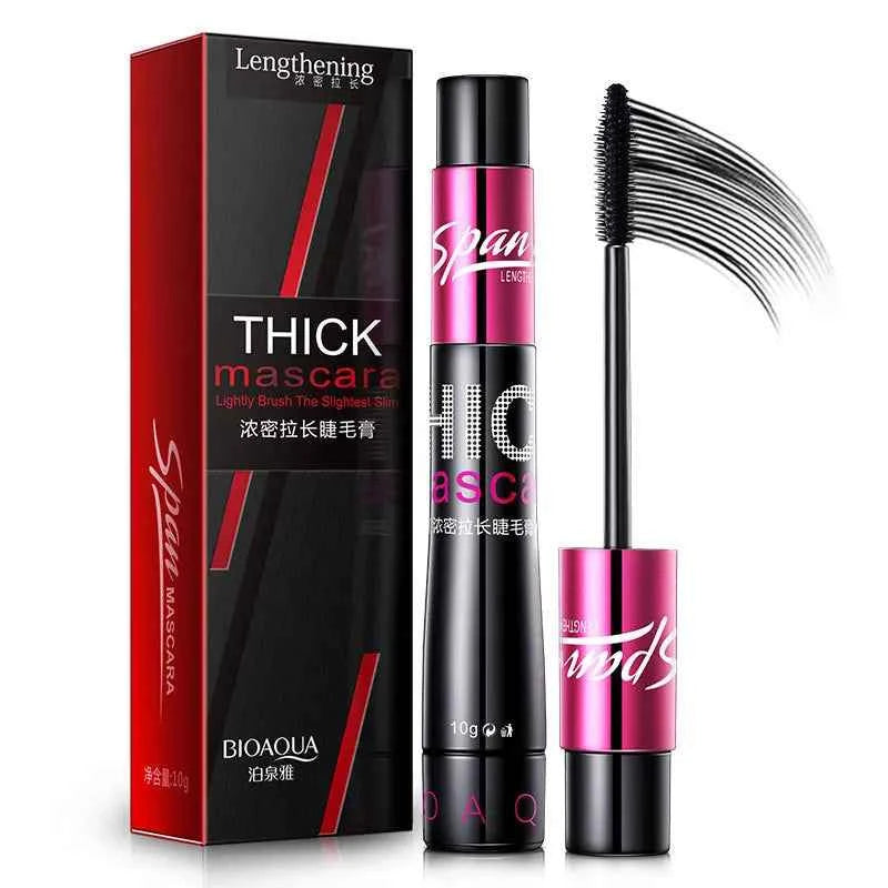 BIOAQUA Brand Lengthening Thick Mascara Eye Makeup Quick Dry Waterproof Curling Long Lasting Eyelashes Black Mascara Cosmetics