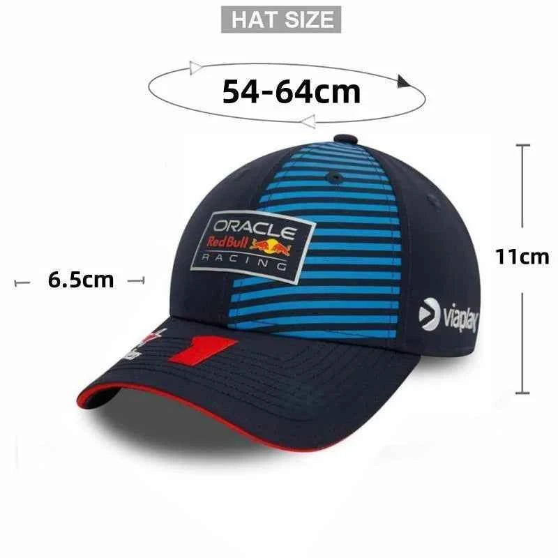 Red Bull riding cap, F1 racing themed design for men's and women's outdoor sports baseball caps sun protection sun hat