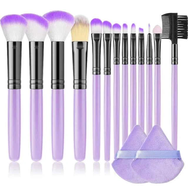 Professional 13PCS Makeup Brushes Set 2 Powder Puff Sponge for Cosmetics Foundation Blush Eyeshadow Blending Brush Beauty Tools