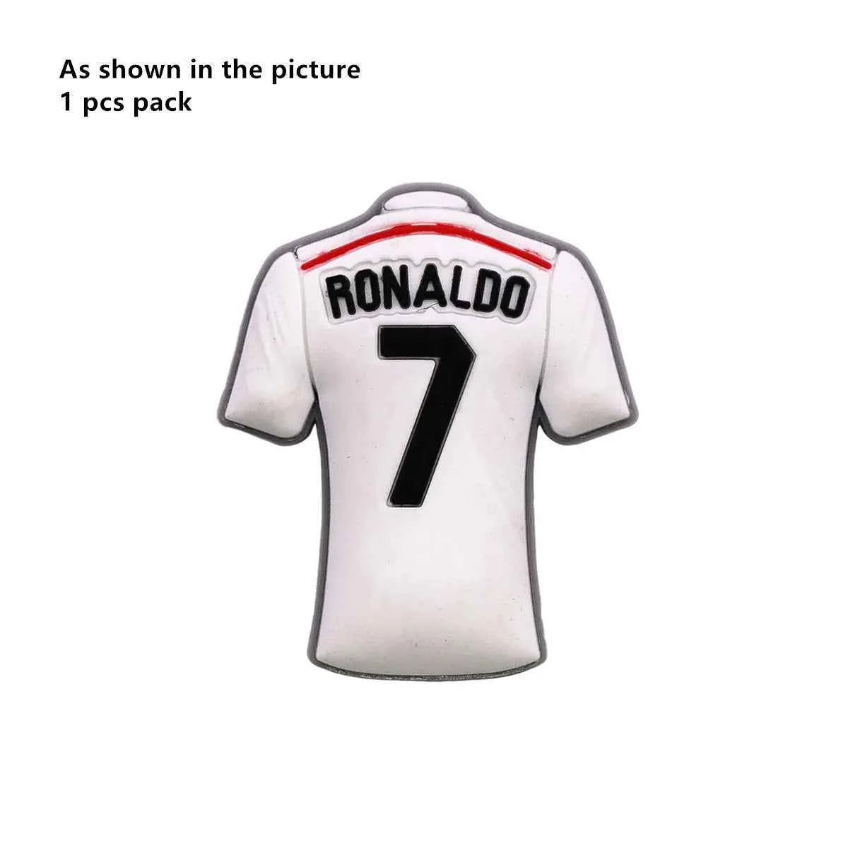 1 Pcs Original Soccer Jersey PVC Shoe Charms Designer Sandals Upper Decorations Accessories Football Clothes Shapes Clogs Buckle