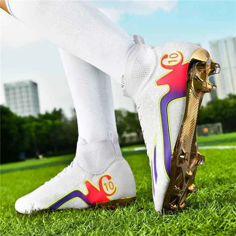 2024 Men's Soccer Shoes Large Size Ultralight Football Boots Boys Sneakers Non-Slip AG/TF Soccer Cleats Ankle Boots Unisex