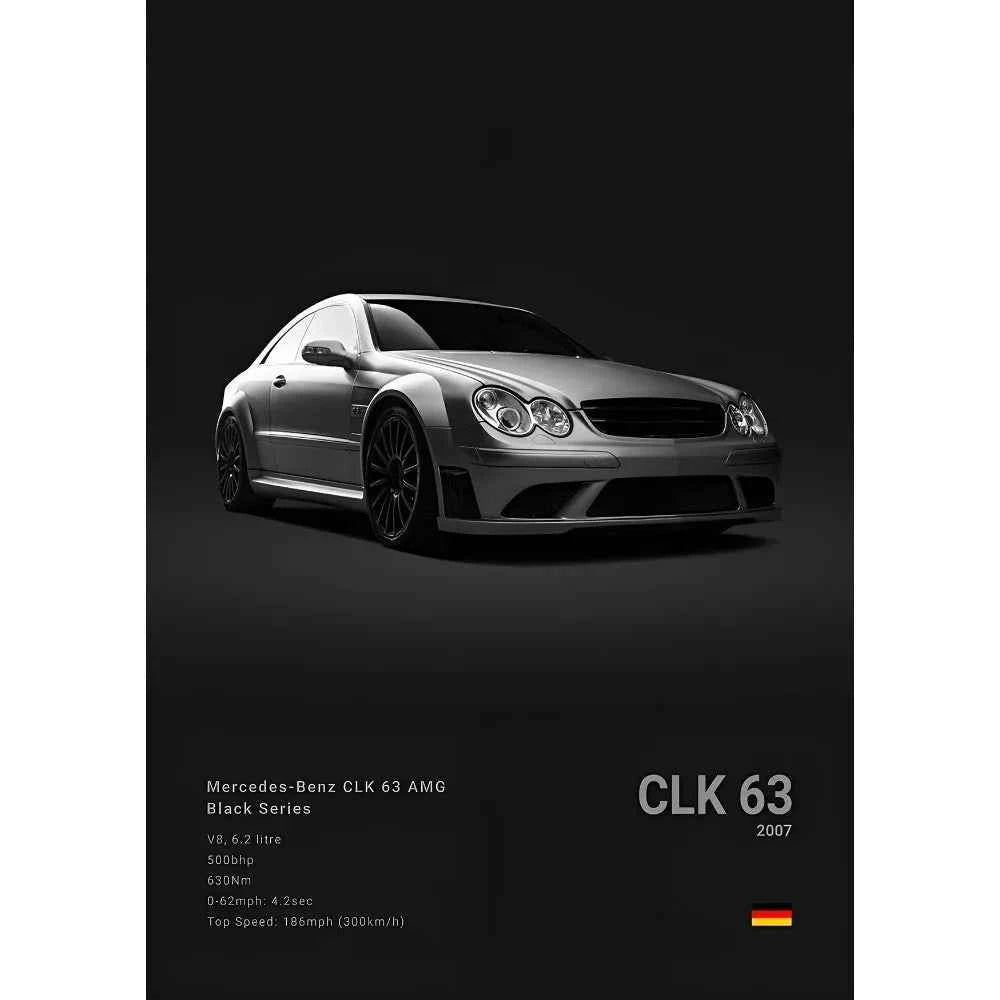 Cool M-MerCEdes-B-BeNZz-AMG GT G C63 300 500SL EVO A45 SLS R Poster Home Living Room Wall Art Garage Room Decor