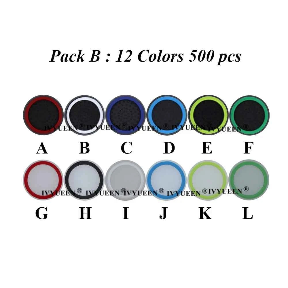 IVYUEEN 500 Pcs Analog Thumb Stick Grips for Playstation 5 4 PS5 PS4 PS3 Controller Caps for Nintendo Switch Pro for XBox One