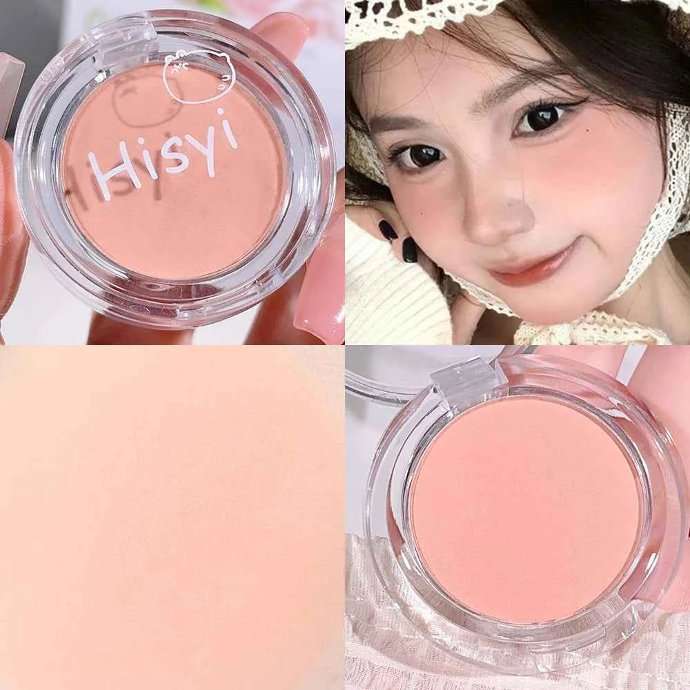 HISYI monochrome blush whitening matte cosmetics vitality girl nude makeup natural smudge monochrome blush plate