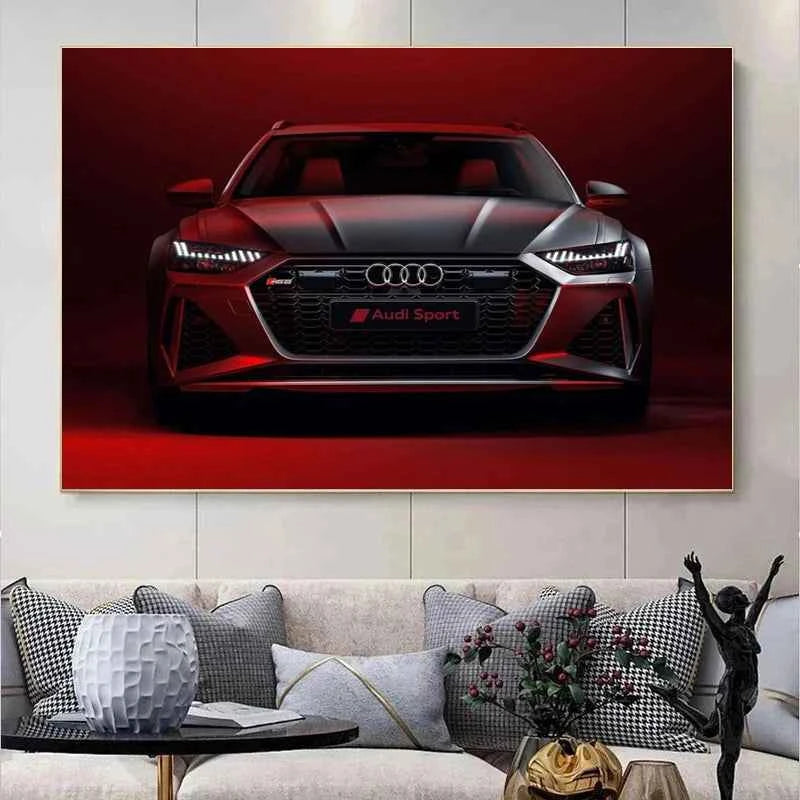 Audi Quattro Supercars Series RS6/RS7/R8 Cool Sports Car Posters Canvas Painting HD Print Wall Art Pictures Bedroom Home Decor