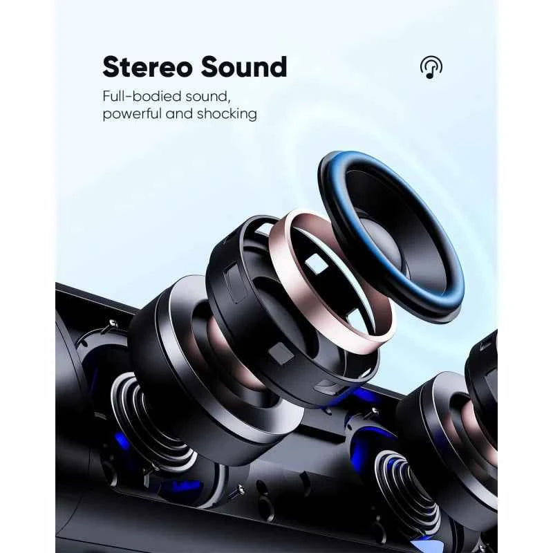 Bluetooth Speaker With HD Sound,Portable Wireless,IPX5 Waterproof,Colorful Lights PortableTWSWaterproof Bluetooth Speaker