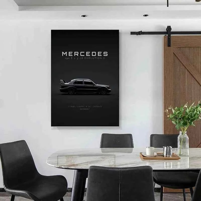 Black Famous Car M-Mercedes-B-Benz-AMG GT G 63 E 350 Poster Print Canvas Painting Home Living Room Wall Art Garage Club Decor
