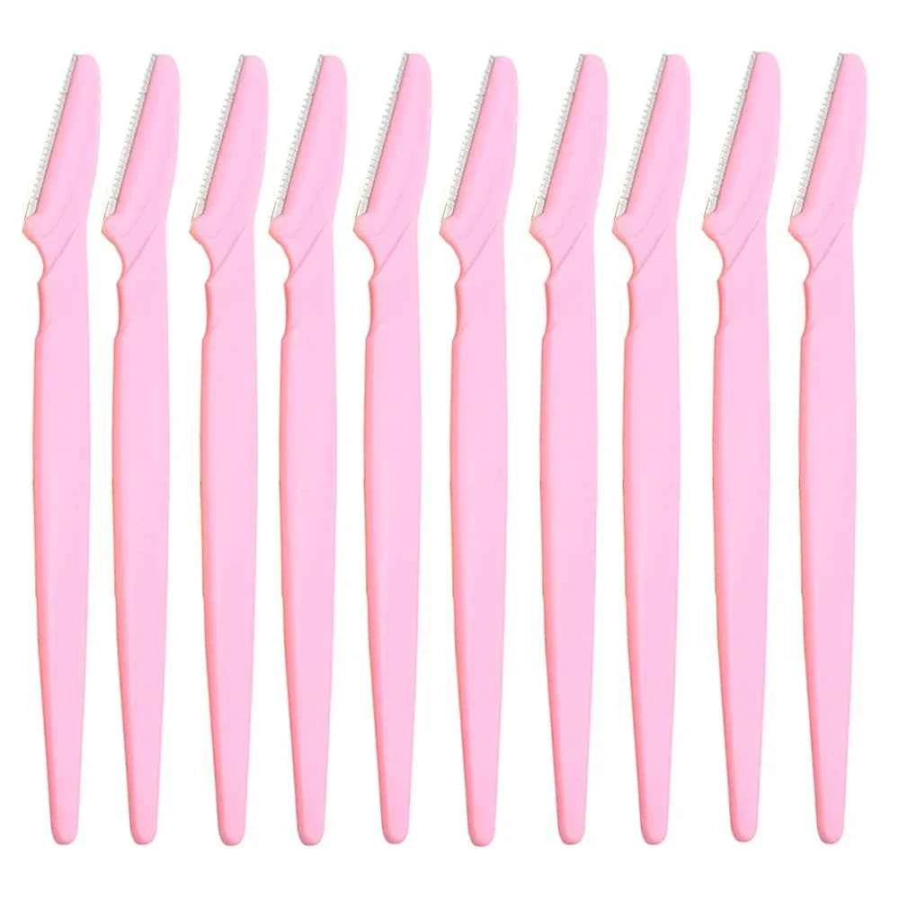 10Pcs Professional Trimmer Safe Blade Shaping Knife Eyebrow Blades Face Hair Removal Scraper Shaver Makeup Tool Beauty Cosmetics