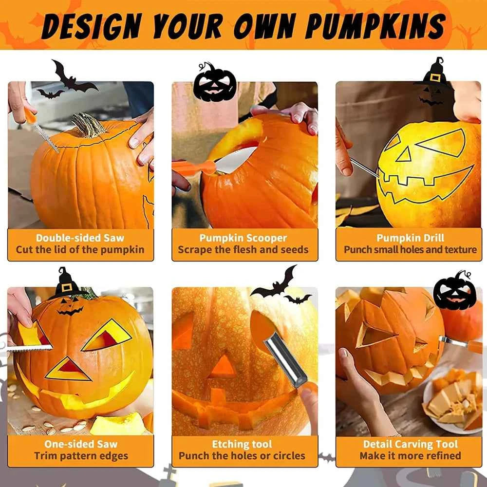Halloween Pumpkin Carving Kit Tools Pumpkin Carving Knife For Kids Pumpkin Carving Kit Adults Professional Pumpkin Carving Kit