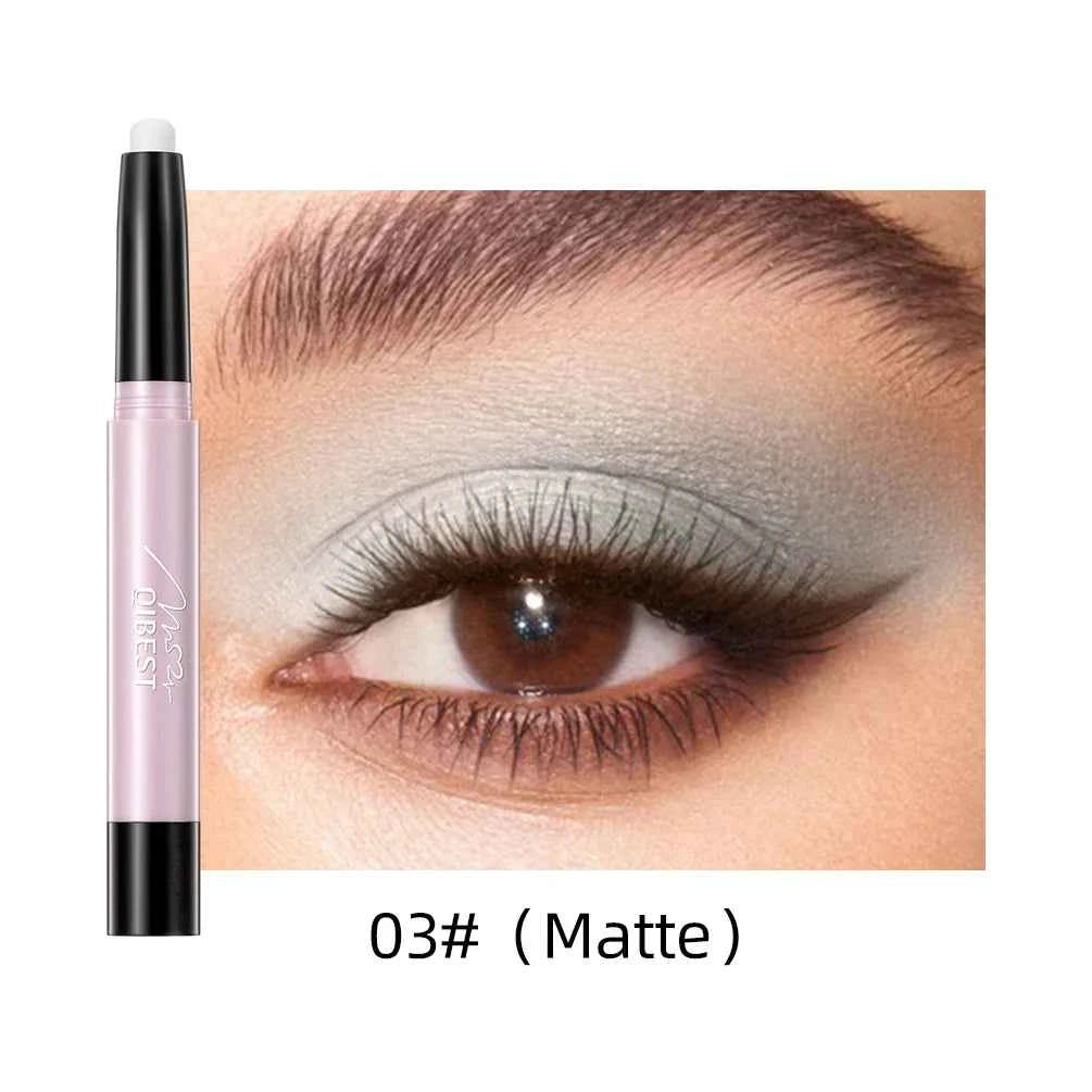 12 Colors Highlighter Eyeshadow Pencil Waterproof Glitter Matte Nude Eye Shadow Makeup Pigment Cosmetics White Eyeliner Pen