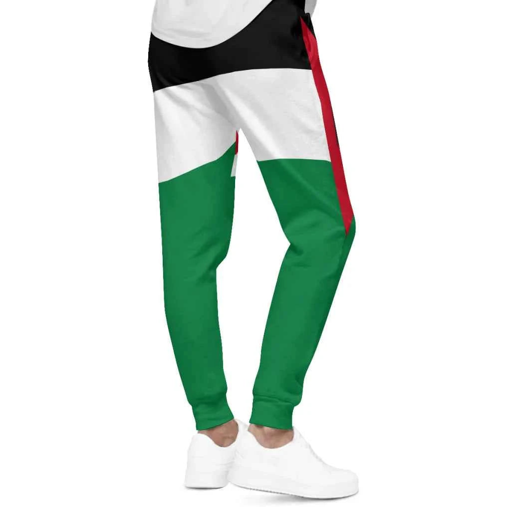 Mens Sweatpants Palestine Emblem Flag Pants with Pockets Joggers Soccer Football Multifunction Sports Sweat With Drawstring
