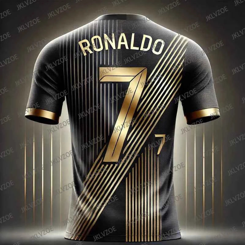 New Arrival Special Edition Ronaldos 7 Football Jersey Oversize Sports Short Sleeve Training Uniform Soccer Jersey For Kid/Adult