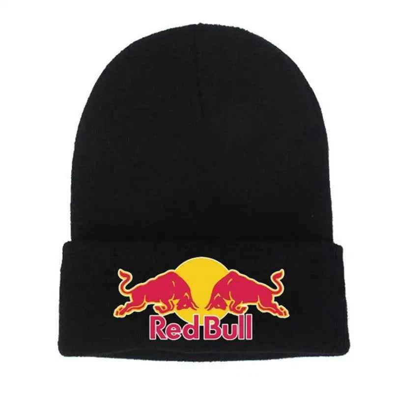 Red Bull Knitted Hat Soft and Warm for Men and Women Autumn and Winter Warm Casual Hat Crochet Embroidered Hat