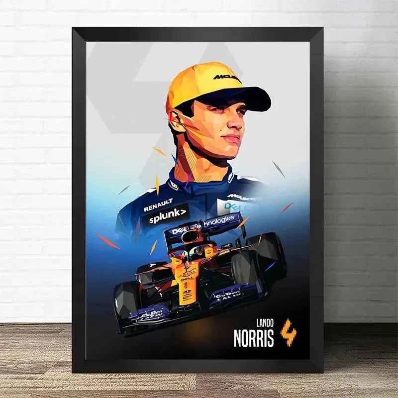 F1 World Champion Racer Ayrton Senna Graffiti Racing Formula 1 Poster Decorative Paintings Canvas Wall Art Pictures Home Decor