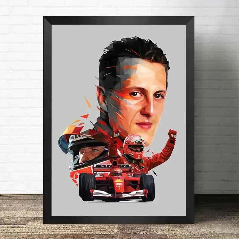 F1 World Champion Racer Ayrton Senna Graffiti Racing Formula 1 Poster Decorative Paintings Canvas Wall Art Pictures Home Decor