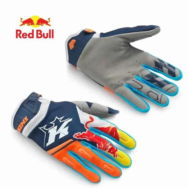 Red Bull Riding gloves bicycle downhill anti fall outdoor sports gloves, touch screen anti fall motorcycle gloves