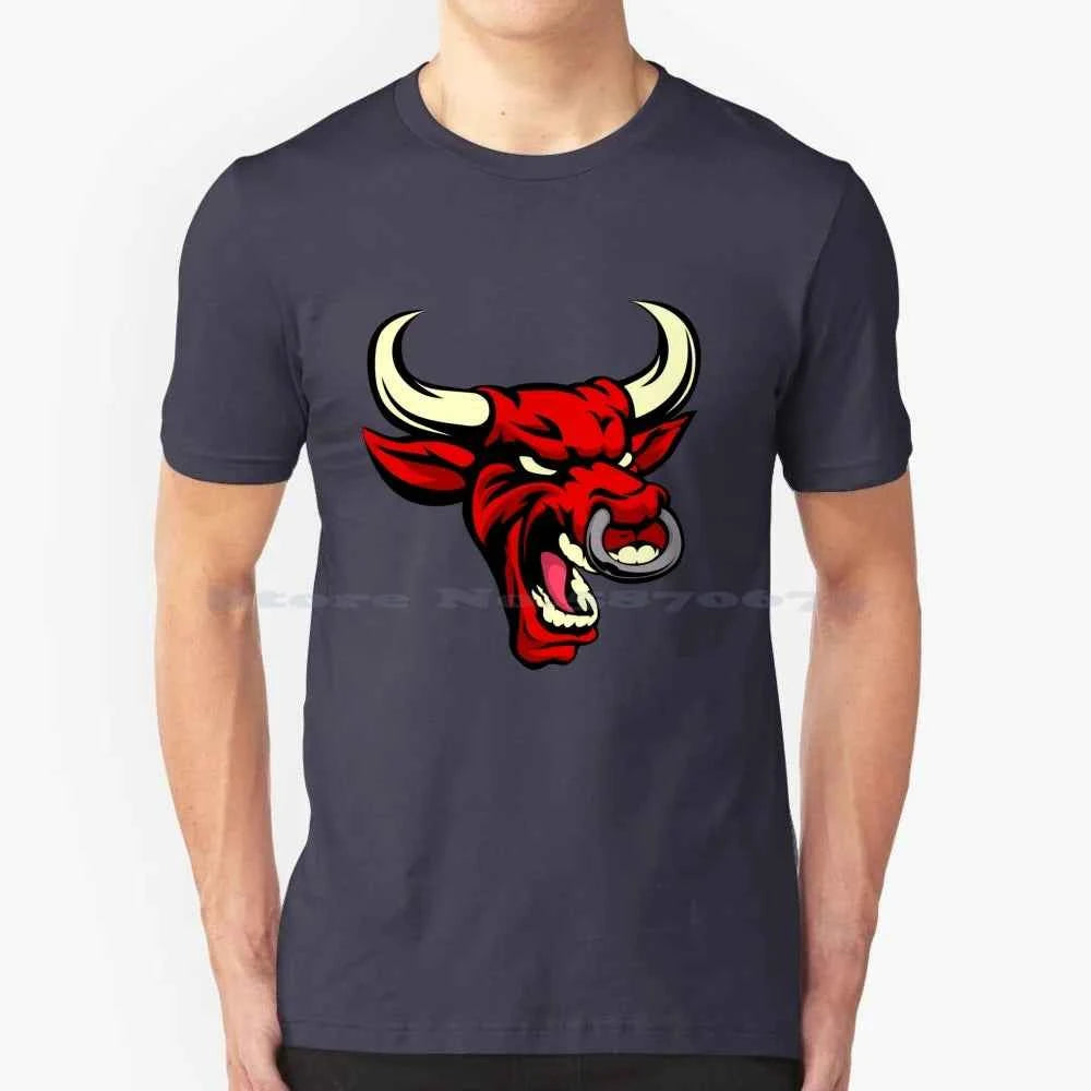 Red-Bull 100% Pure Cotton Hoodie Tshirt Fierce Bull Trendy Modern Red Color Red Colour Bull Strong Strength Ferocious Vector