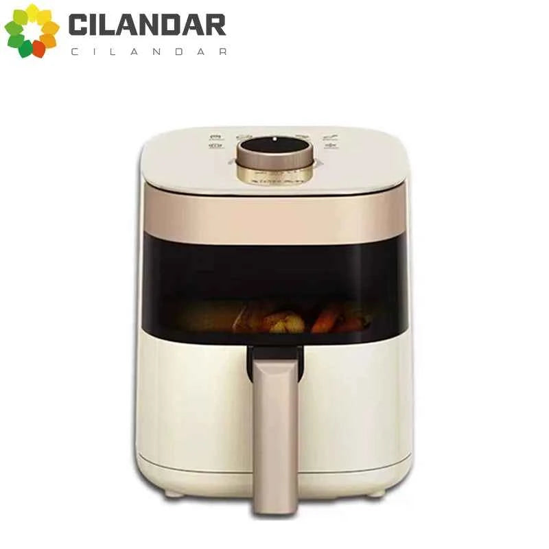2025 New Xianke Air fryer 5L large capacity household barbecue multifunctional rotary electric fryer electric oven