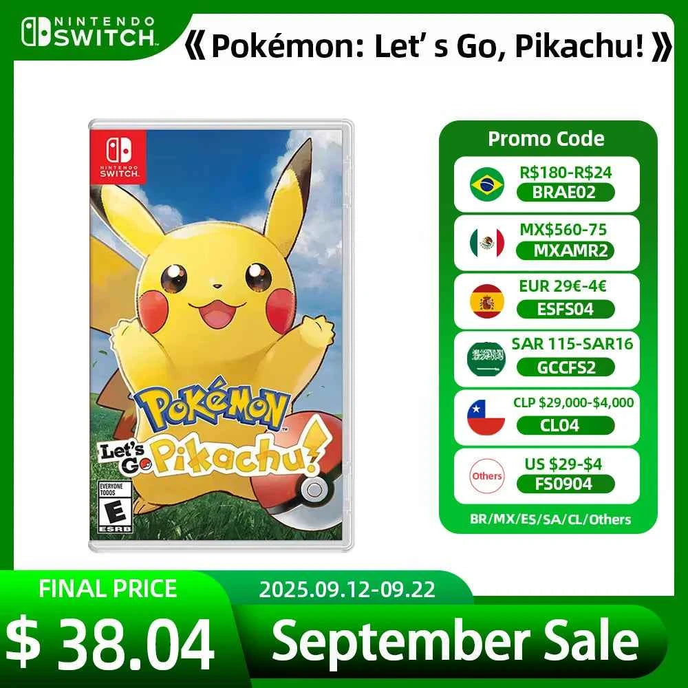 Pokemon: Let’s Go Pikachu Nintendo Switch Game Deals Physical for Nintendo Switch OLED Nintendo Switch Lite Switch Game Cards