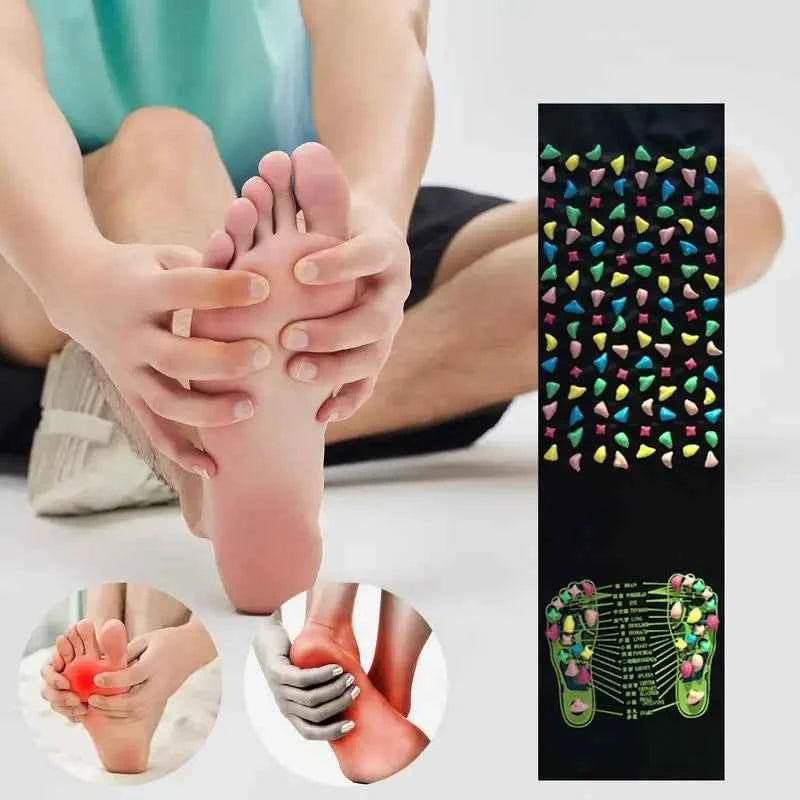 Foot Massage Mat Rock Stone Foot Massage Mat Rug Anti-Slip Foldable Reflexology & Relaxation Tool For Long Sitting Elderly