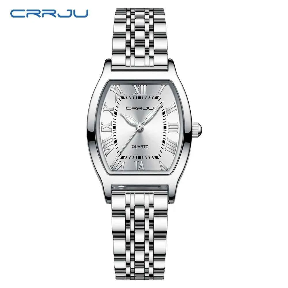 CRRJU Women Watches Creative Steel Dress Bracelet Wristwatches Ladies Square Waterproof Female Relogio Feminin