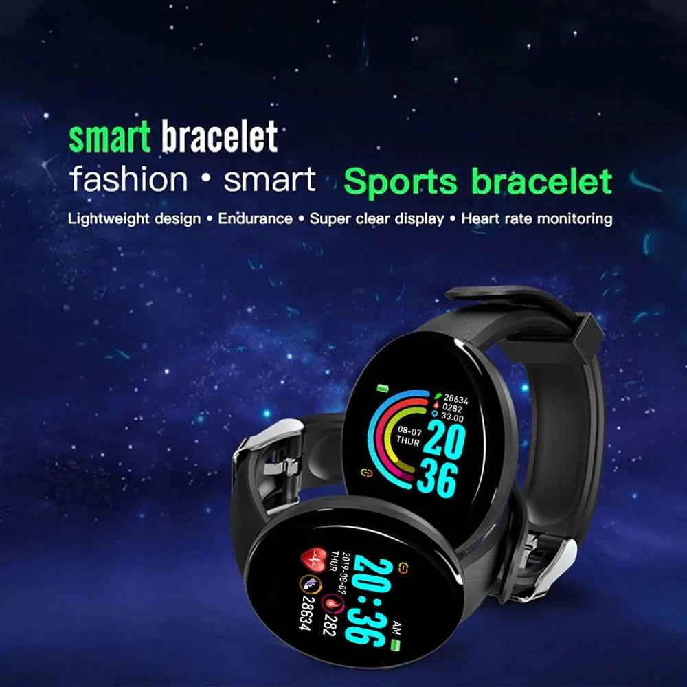 D18 Smart Watch Men Blood Pressure Waterproof Smartwatch Women Heart Rate Monitor Fitness Tracker Watch Sport For Android IOS