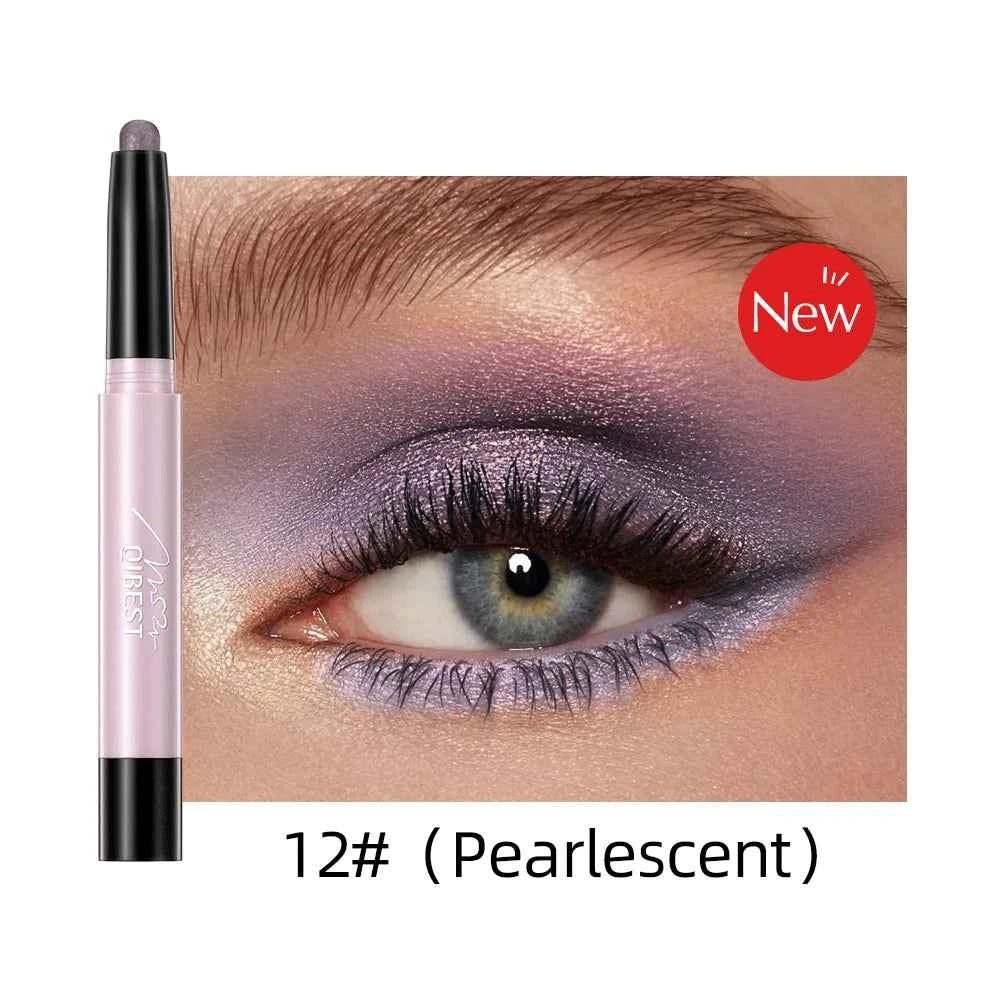 12 Colors Highlighter Eyeshadow Pencil Waterproof Glitter Matte Nude Eye Shadow Makeup Pigment Cosmetics White Eyeliner Pen