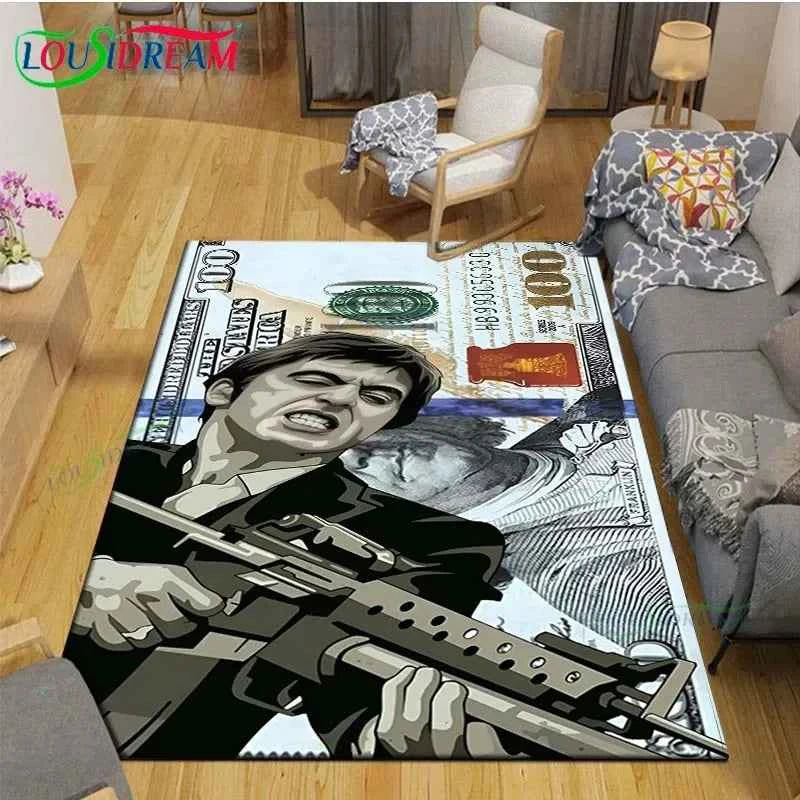 Movie Godfather S-Scarface Carpet Room Decor Floor Mats Bedroom Yoga Mat Photography Props Area Rug Birthday Gift  Anime Rug