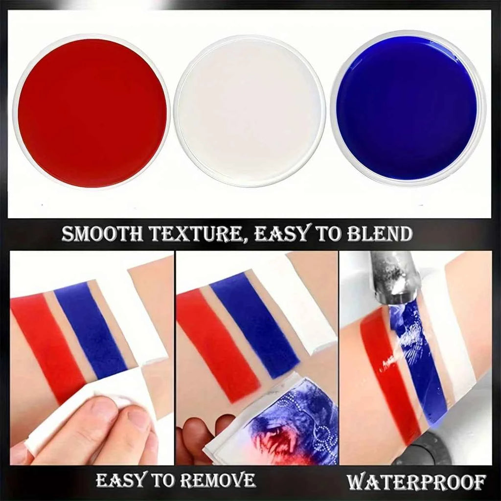 30G Professional Oil Face Paint Body Paint children's Caritas Body Makeup for Halloween Christmas Masquerade Party Cosplay