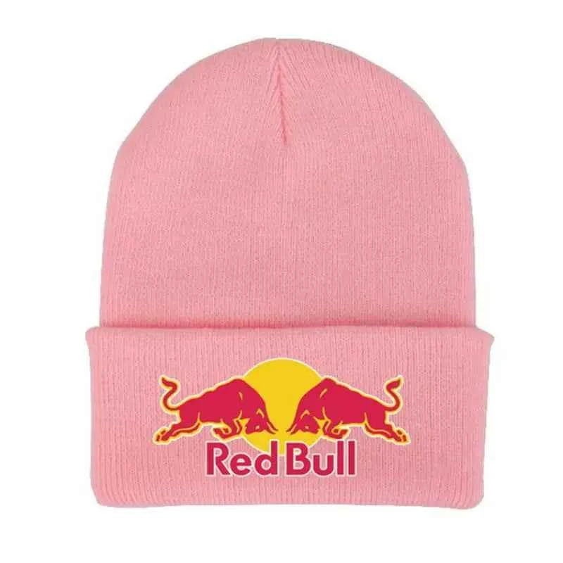 Red Bull Knitted Hat Soft and Warm for Men and Women Autumn and Winter Warm Casual Hat Crochet Embroidered Hat
