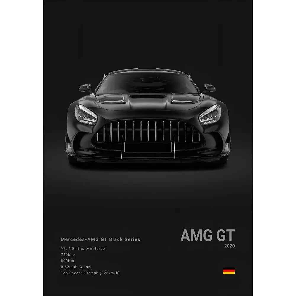 Cool M-MerCEdes-B-BeNZz-AMG GT G C63 300 500SL EVO A45 SLS R Poster Home Living Room Wall Art Garage Room Decor