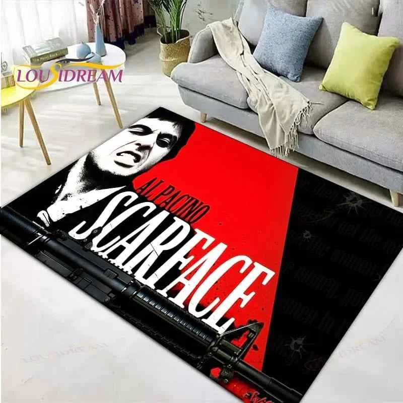 Movie Godfather S-Scarface Carpet Room Decor Floor Mats Bedroom Yoga Mat Photography Props Area Rug Birthday Gift  Anime Rug