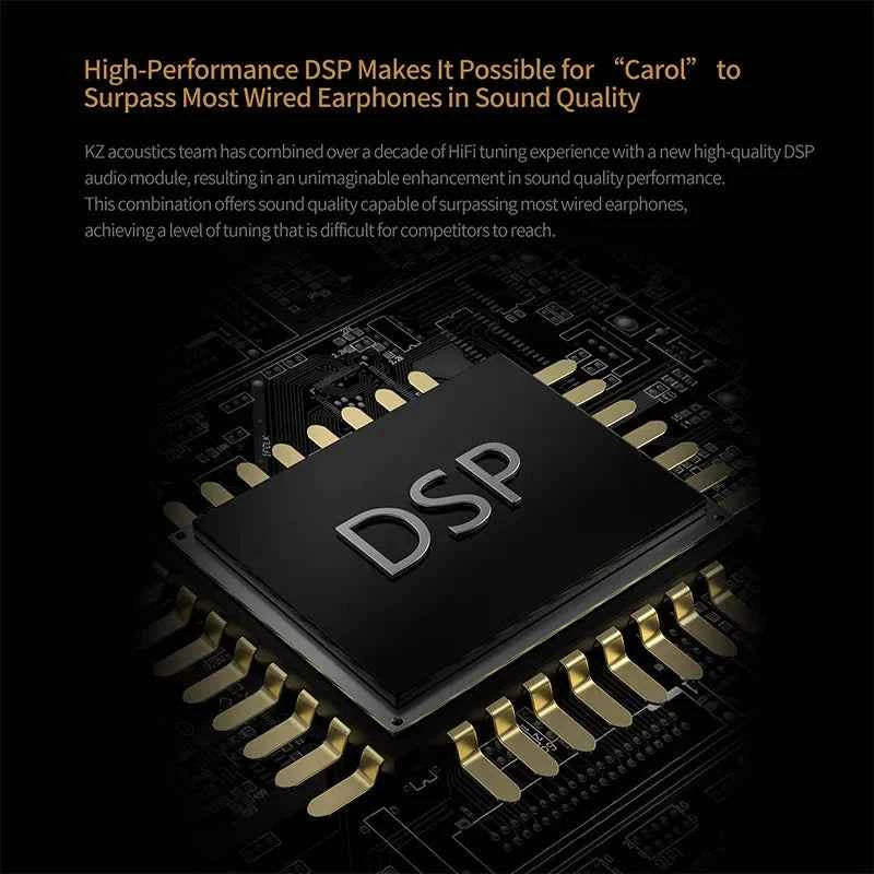 KZ Carol ANC True Wireless TWS Bluetooth 5.3 Earphone 6 Mics Active Noise Canceling in-Ear waterproof Stereo Earbuds