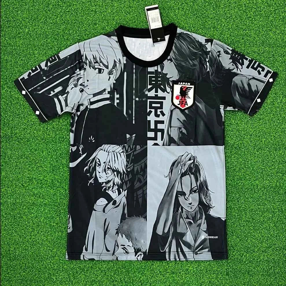 Japan National Team Football Jersey Sea Wave Jingle Cat Darth Vader Football T-shirt Men Clothing Women Tshirt Kids Tees Tops