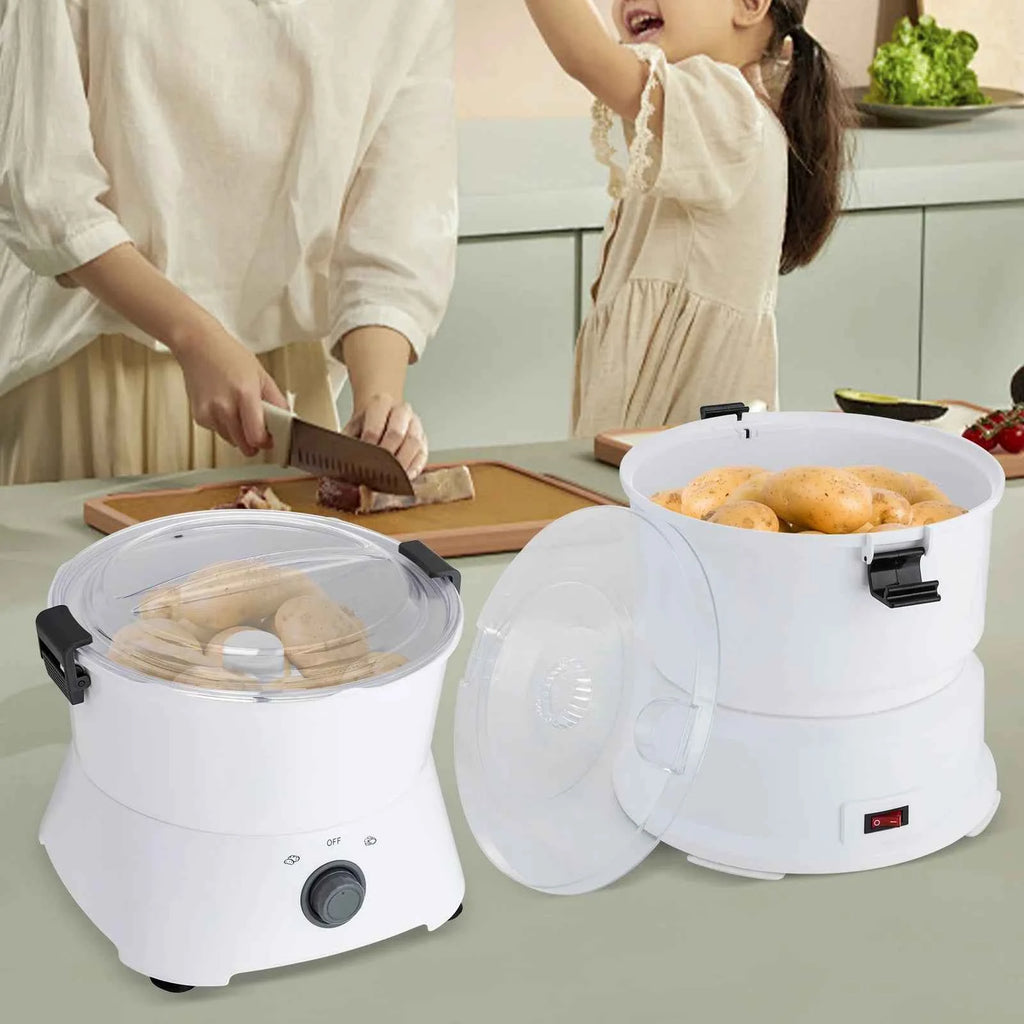 Potato Peeler Electric, Large Capacity Peeler with Stainless Steel Blades for Kitchens Restaurant Fast Food Shops