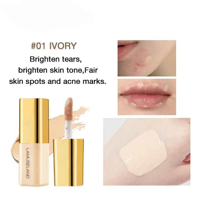 Bright White Moisturizing Liquid Concealer Oil Control Full Coverage Pores Dark Circles Foundation Cream Facial Makeup Cosmetics