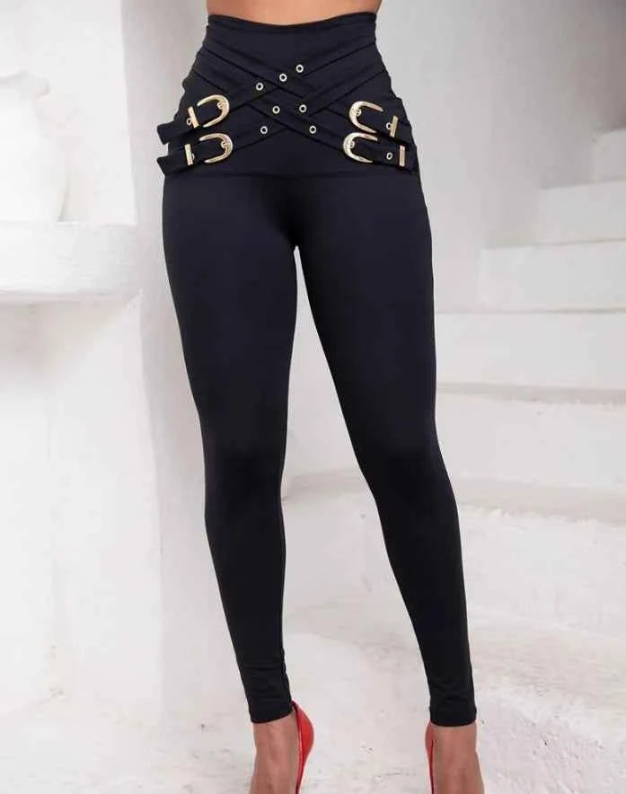 Pantalon Femme Taille Haute Élégant