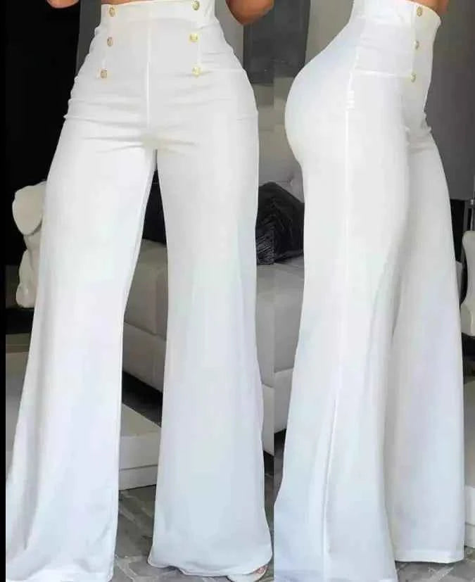 Pantalon Femme Taille Haute Élégant
