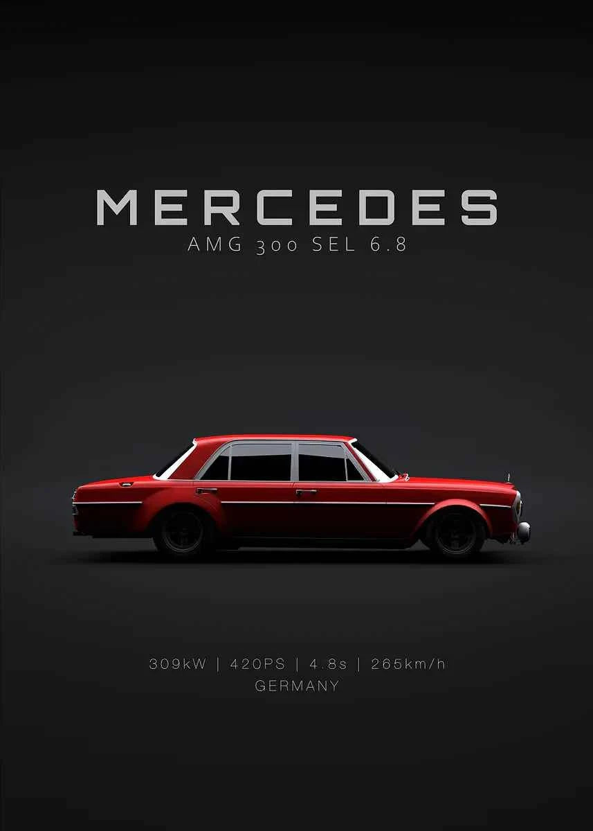 Black Famous Car M-Mercedes-B-Benz-AMG GT G 63 E 350 Poster Print Canvas Painting Home Living Room Wall Art Garage Club Decor